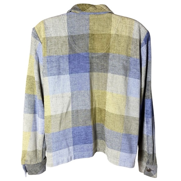 Plaid Shacket Jacket Overshirt Fall Layering Casual Women’s S Christopher Banks - Picture 4 of 7